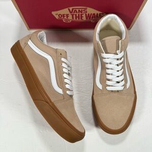Vans Old Skool Sesame Gum Sole Sneakers Men Size 9 Women Size 10.5